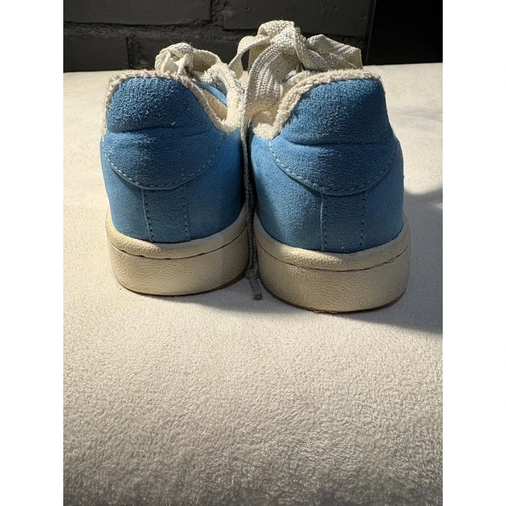 Steve Madden Sneakers Girls 13M Blue JTEAM Low Top Suede Charms Fleece Lined